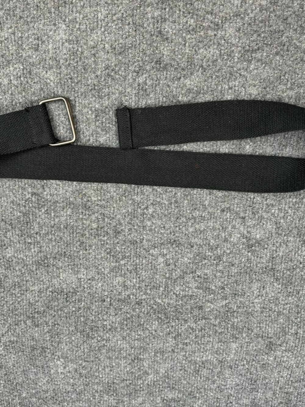 Black Canvas D-Ring Web Belt Unisex Adjustable 30.5" Length 1.25" Width
